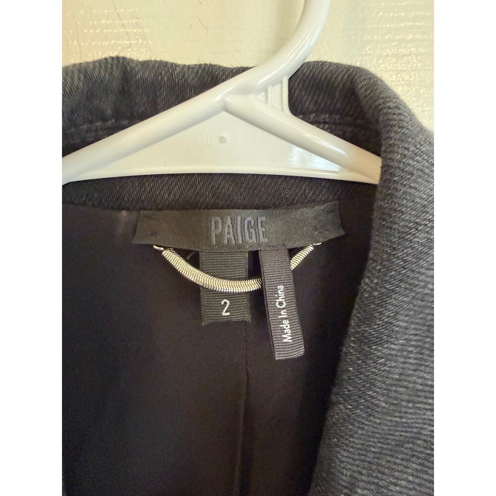 PAIGE denim blazer in washed black size 2 - Picture 4 of 9